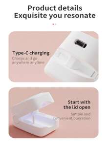 UV LED Nail Lamp, Finger Nail Cleaning Light For Toenail Repair, Highly Effective Portable Repair Light With Smart Digital Display, Small And User Friendly For Nail Use, Warm And For Daily Cleaning, 400mAh