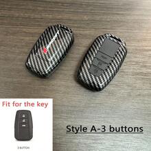 1pc ABS Carbon Fiber Style Car Key Case Cover For CHR Altis For Corolla For Camry For Avalon - Carbon Fiber Color - View 5