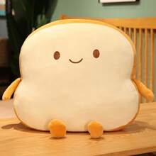 吐司面包毛绒填充枕头趣味食物毛绒玩具枕头小可爱毛绒沙发枕头儿童家居装饰