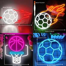 Football Dimmable Neon Light Football Neon Sign Football Light, Wall Decor Art Mood Light For Birthday Party, Home Decor, College Gift Bedroom, Men's Private Space, Bar, Party, Club Decoration - Gift For Football Lovers - Multi-color light - View 2