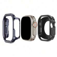 Robuste Hülle für Apple Watch 40 mm 41 mm 44 mm 45 mm 42 mm 46 mm 49 mm Gehäuse, Militärqualität, flexibel, stoßfest, TPU-Hülle, kein Displayschutz für Apple Watch Series 10 9 8 7 6 5 4 3 SE Ultra