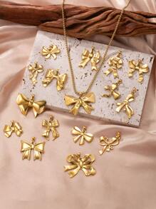 1 Stück 18k vergoldete Edelstahl Schmetterling Anhänger Halskette, eleganter Damen Alltags-/Partytragen, DIY Schmuckzubehör, Modeschmuckanhänger, bestes Geschenk für Freunde, Sommer Strandparty