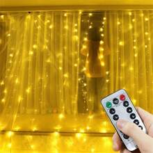 USB Remote Control 8-Mode Fairy Curtain Lights, LED Hanging Room Lighting, Suitable For Christmas, Halloween, Valentine's Day, Weddings, Holiday Party Decorative Lighting