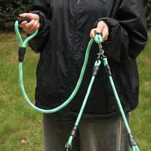 Dual Dog Leash With Wave Pattern - Detachable,Free Nylon Lead For Walking Two Dogs