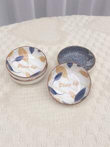 4件/6件/8件/108件陶瓷调味碟，花卉陶瓷调味碟，酱汁碟，家用酱油醋香料碟，适用于家庭厨房，餐厅，寿司吧，聚会，火锅，野餐，露营，烧烤，凉菜，厨房用具，餐具配件，番茄酱沙拉酱黄油碟，小吃盘