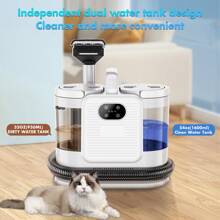 Odkurzacz parowy 1650 W, funkcja pary, odkurzacz do dywanów z parą, czyszczenie dywanów gorącą wodą, czyszczenie sof, mocne ssanie, cichy, samoładujący