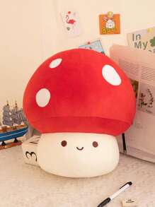 Almohada de peluche con forma de hongo y colgantes, juguete de peluche con forma de hongo relleno y adorable, almohada de peluche con forma de hongo para decoración de habitación y regalo para niños