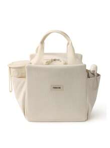 1 件可爱灯芯绒午餐手提袋，可重复使用的保温午餐盒，多功能防水防漏成人午餐手提冷藏袋，带拉链，适用于工作、野餐或旅行学校用品学校配件旅行配件教室整理袋家庭必需品，送给老师、朋友和家人的礼物，适合返校、圣诞节、情人节礼物情人节返校用品学校用品袋女士午餐袋野餐配件