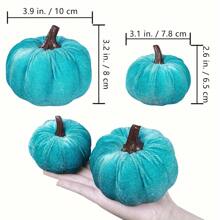 16pcs Set Of Faux Assorted Velvet Pumpkin Decorations Teal Blue Green Grey Ivory Fabric Pumpkin Foam Pumpkins For Farmhouse Fall Wedding Thanksgiving Halloween Table Centerpieces Mantel Kitchen Decor Home Decor Halloween Decor Fall Decor Room Decor