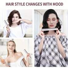 Cordless Mini Straightener And Curler, Suitable For People With Bangs And Soft Hair, USB Rechargeable Hair Tools, Can Used Continuously About 30 Minutes, Fast Heating, 3 Temperature Settings, Suitable For Home, Travel, Salon Use, Great Gift