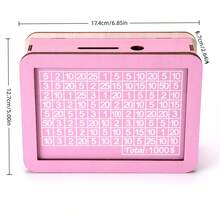 1 cofrinho de madeira, plano de economia de dinheiro para famílias unissex, pote lavável para guardar moedas e notas faça você mesmo