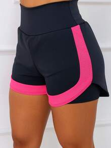 Double Fitness Shorts - Hồng - Xem 1