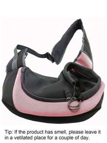 1pc Pet Travel Tote Bag, Breathable One Shoulder Carry Bag With Large Capacity, Portable Pet Carrier Suitable For Small Pets Up To 10kg Cat Carrier Cat Bag