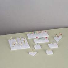 Acrylic Ring Display Stand, Multi-Type Ceramic White Jewelry Organizer Holder For Rings, Tabletop Display - Multicolor - View 7