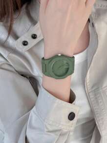 TOMI TOMI Dry Battery Watch Box Classic Men's Watch With Plastic Particle Strap, Business-Style Matte Oil Quartz Watch, Fashion Men's Watch Set Suitable For Everyday Life & Holiday Gifts