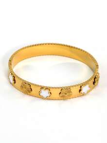 全新设计18K镀金不锈钢花朵、四叶草、蝴蝶手链。适合女性日常佩戴，波西米亚风格，镶嵌彩色方晶锆石。大方、个性、奢华、优雅的黄金首饰，婚礼腕饰套装，适合女孩、女士、妈妈、亲戚、朋友，是婚礼、生日、母亲节、女友情人节的美好礼物。 - 彩色 - 查看 19