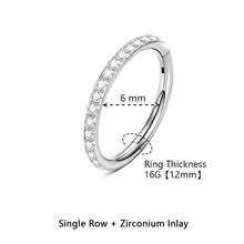 1 Piece/High-Quality Hypoallergenic 316L Stainless Steel Silver Nose Ring, Set With Zirconia, Sport And Running Anti-Loss Design, 16G Closed Hoop, Suitable As Jewelry Gifts For Boyfriend/Girlfriend. Available In Single-Layer Nose Rings, Double-Layer Nose Rings, Dangling Earrings, Cartilage Earrings, Ear Cuff Earrings, Helix Earrings - Nose Ring as Shown - View 16