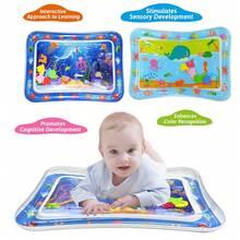1 件超大号充气水上游戏垫，适合青少年和青少年 - 彩色水下场景，配有漂浮玩具，促进运动和感官发育，是送给男孩和女孩的完美礼物