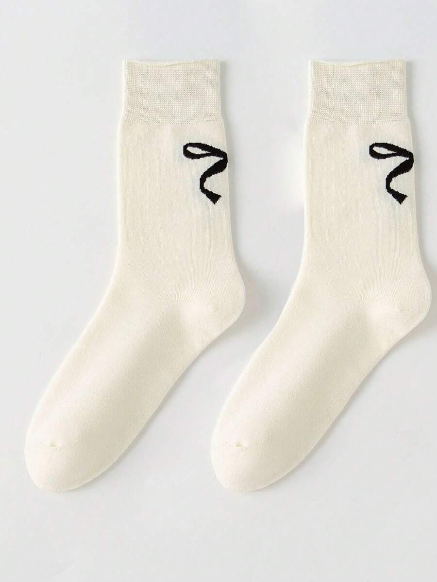 1/3/5 双纯色百搭袜子，透气、舒适、吸水短袜，适合日常穿着、运动、办公室、休闲风格、四季情人节 - 彩色 - 查看 1