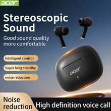 Acer Bluetooth-Ohrhörer | In-Ear Design | TWS kabellose Ohrstöpsel | Tiefer Bass Stereo | Niedrige Latenz Gaming | Bequemer Sitz (Studium/Büro/Training/Laufen/Gym) | Kompatibel mit mehreren Geräten (Smartphone/Tablet/Laptop) | Empfohlen als Weihnachts-/Valentinsgeschenk [Acer offiziell authentisch]