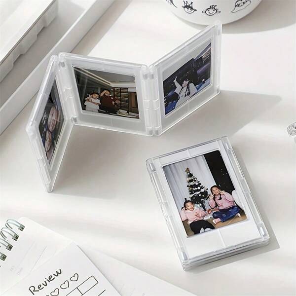 Cadres photo magnétiques, album photo aimant réfrigérateur de 3 pouces, mini cadre photo, petit cadre photo pour afficher les souvenirs familiaux. Compatible avec le film Fujifilm. Décoration pour la maison, le salon et le bureau. Affichage de cartes photos, cadeau pour Noël, la Saint-Valentin et le Nouvel An