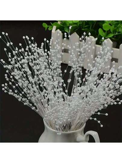 3毫米迷你珍珠串珠喷雾，EORTA手工珍珠串珠花环，适用于DIY花束装饰、家居派对婚礼圣诞花环桌面花艺摆设