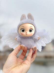 1 bucată mini aripi de pene păpușă păpușă pene bretele scurt top cosplay petrecere animal de companie păpușă rochie recuzită pentru Labubu Halloween