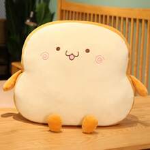 吐司面包毛绒填充枕头趣味食物毛绒玩具枕头小可爱毛绒沙发枕头儿童家居装饰