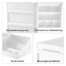 Aufbewahrung Make Up Kosmetik Organizer mit Schubladen Multifunktion Organizer Schminkbox Einfache Lippenstift Dresser Skincare für Schlafzimmer Badezimmer