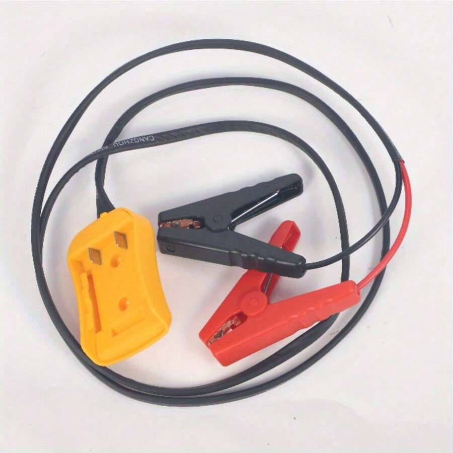 DeWalt Battery-Compatible Cable Clamp & 12AWG Portable Car Booster Cable For Tool Starting Batteries - No Battery Included - Black - View 1
