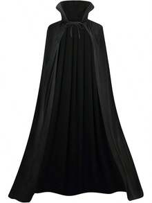 GRAJTCIN Costume Halloween Cape Adult, Two Sides Reversible High Collar Magician Hooded