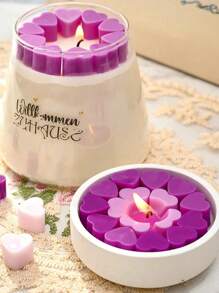 1 件心形设计 DIY 硅胶模具，55 格粉色硅胶模具，适用于 DIY