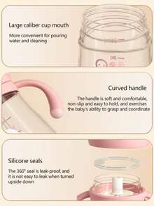 1个240毫升可爱卡通造型儿童水杯，萌趣婴儿训练杯，高品质防漏防摔材质，配有舒适手柄和重力球，适合6个月以上宝宝，居家、户外、幼儿园均可使用，节日礼物之选。 - 汪先生粉 - 查看 5