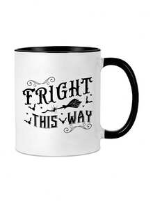 1 Peça Caneca de Café de 11 Onças com Desenho Animado de Halloween, Reutilizável e Durável, Presente Perfeito para Crianças e Adultos, Ótimo para Guloseimas de Halloween e Pausas para Café