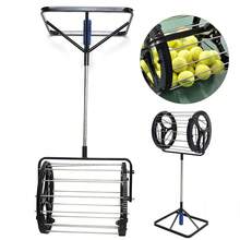 Tennis Ball Picker, 2 In 1 Tennis Ball Collector, Ball Hopper Sporting Goods Tennis Ball Picker, For Tennis Coaches And Players Schools And Clubs - Black, Silver - View 3