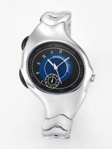 Y2K Men's Asymmetrical Vintage Fashion Quartz Watch, Suitable For Daily Life And Holiday Gifts - Multicolor - View 4