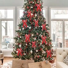 1/2/3 Rolls Christmas Velvet Decorative Ribbons Rolls Craft DIY Fabric Cloth Wire Edge Ribbons For Craft Christmas Holiday Decoration