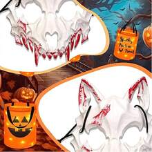 Maschera Da Lupo Mannaro Demone Spaventoso Per Cosplay Halloween - Perfetta Per Horror E Feste!