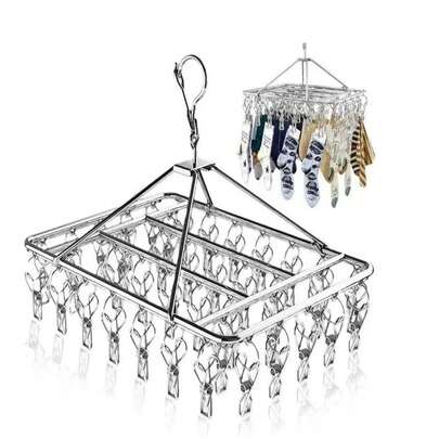 Varal 30/40 Prendedores Roupa Bebe Calcinha Cueca Dobrável Inox