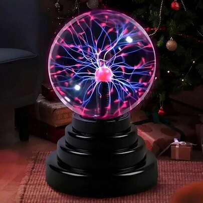 1 pieza Lámpara de bola de plasma, alimentada por USB/batería, lámpara de bola de inducción electrostática, lámpara LED, adecuada para regalos novedosos durante las fiestas de Año Nuevo, Navidad, San Valentín y otros festivales, iluminación mágica y divertida para fiestas