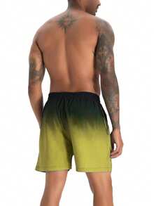 Quần short đi biển/bơi lội in họa tiết 3D gradient cỡ lớn cho nam, hai lớp lót nhanh khô, mùa hè - Nhiều màu - Xem 4