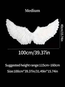 1 Angel Wing Prop, Feather Party Decoration For Party, Wedding, Stage Show Props, Holiday Decoration, Christmas Cosplay Costume Halloween