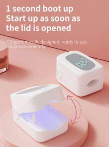 UV LED Nail Lamp, Finger Nail Cleaning Light For Toenail Repair, Highly Effective Portable Repair Light With Smart Digital Display, Small And User Friendly For Nail Use, Warm And For Daily Cleaning, 400mAh