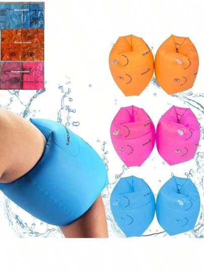 2 PCS Rooxin Pool Floats For Adult Child Swimming Ring Swim Tube Water Play Equipment Inflatable Buoys Swimming Armbands Pool Toy-Color Random
