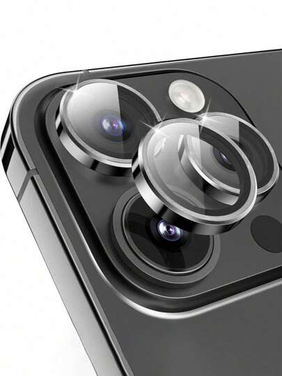 (3-teiliges Set) Kameraobjektiv Schutzfolie kompatibel mit Apple 16 Pro/16 Pro Max Gehärtetes Glas Bildschirmschutz, Metall Einzelkamera Abdeckung Zubehör Schutzabdeckung, freundlich anwendbar für täglichen Schutz, Büro, Zuhause Objektivschutz Handykamera Abdeckung wasserdicht stoßfest kratzfest, Anti-Fingerabdruck Vollabdeckung