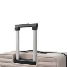 Valigia a tre pezzi - 20/24/28 pollici, innovativo design di apertura frontale + portabicchieri pieghevole, materiale ABS, lucchetto TSA, ruote universali a 360°, valigia da viaggio per famiglie