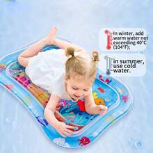 1 件超大号充气水上游戏垫，适合青少年和青少年 - 彩色水下场景，配有漂浮玩具，促进运动和感官发育，是送给男孩和女孩的完美礼物