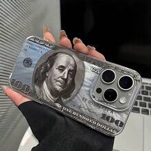 1 pieza Funda de teléfono a prueba de golpes con estampado de dólar estadounidense de moda y única, adecuada para iPhone 11, 12, 13, 14, 11 Pro Max, 12 Pro Max, 13 Pro Max, 14 Pro Max, XR, 15, 15 Pro, 15 Pro Max, 16, 16 Pro, 16 Pro Max, resistente al agua, a las caídas y a los arañazos