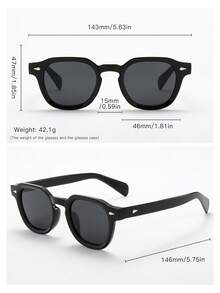 3pcs Vintage Round Frame High Quality Personalized Minimalist Fashion Glasses, Unisex - 3pcS Combination Pack (black + Black + Black Blue + Tortoise Shell Yellow) - View 5