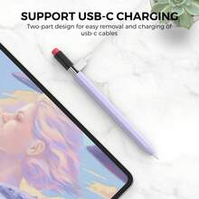 Classic Hexagon Silicone Case Compatible With Apple Pencil Cover Sleeve Skin Accessories, Compatible With Magnetic Charging And Double Tap